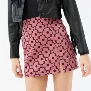 Urban Outfitters Floral Slit Mini Skirt